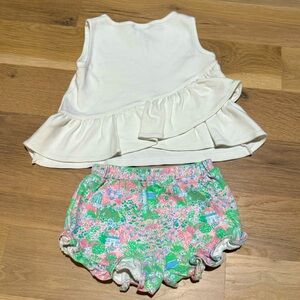 Shelby Anne shorts and love you back top